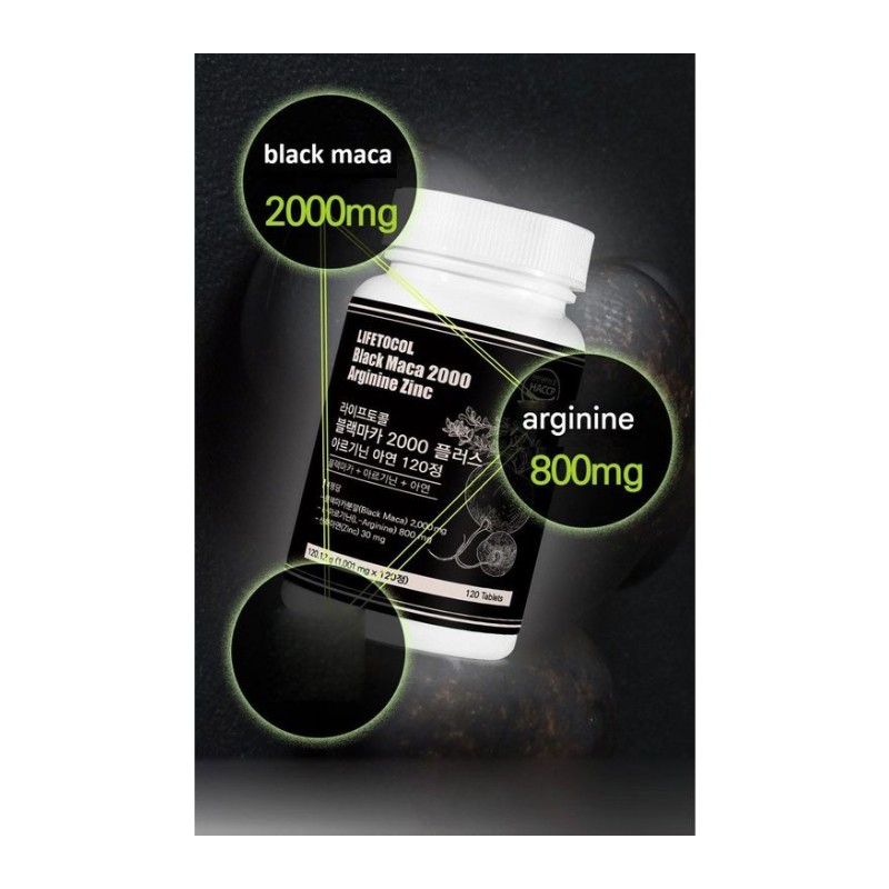 Lifetocol Black Maca 2000 Plus Arginine Zinc