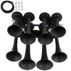 cciyu Train Air Horn 135dB Train Horn Black 8 Trumpets