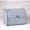 Rustic Metal Bread Box in Weathered Zinc Vintage Farmhouse Kitchen