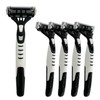 (4+1 pieces) Portable razor disposable Dorco 4-blade face 4
