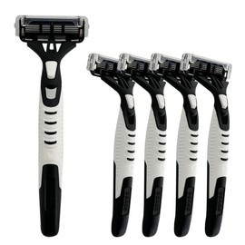 (4+1 pieces) Portable razor disposable Dorco 4-blade face 4