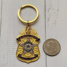 U.S. Secret Service Mini Badge Metal Keychain