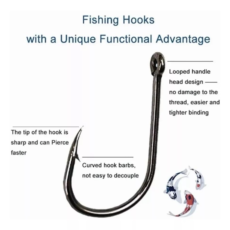 THE9SHOP 500 Piezas Kit De Anzuelos Pesca 3-12# Con Caja