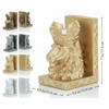 BOIHEGU Lion Statue Bookends, 7 inch Resin Exquisite Lion Statue(Set