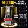 AUIMSOCO H11 H9 H8 LED Headlight Kit Low Beam Bulb
