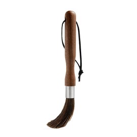 ANCLLO Premium espresso machine cleaning brush with natural boar bristles and walnut handle for home, kitchen, cafe