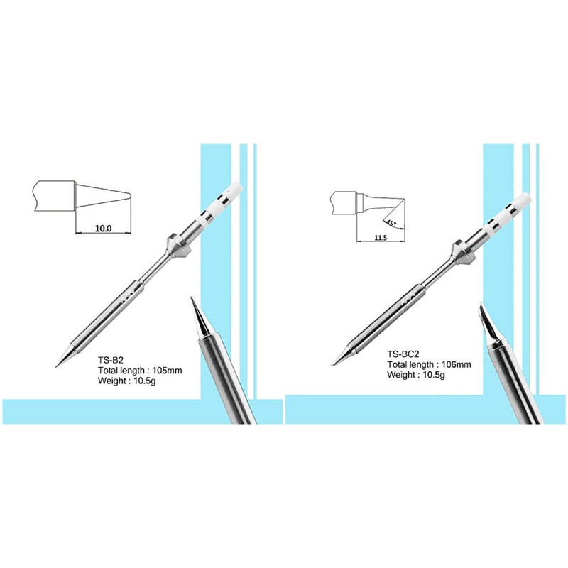MASUNN Original Replacement Solder Tip For TS100 Digital LCD Soldering