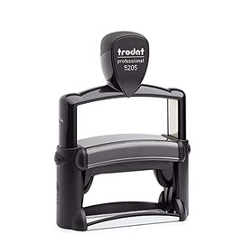 Trodat Professional 5205 Stamp 68 x 24 mm 5 Line Stainless Steel Metal Stamp High Quality Black