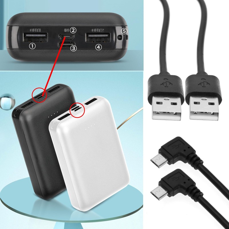 ECSiNG 2pcs PVC Navigator Data Charging Cable for Charging and