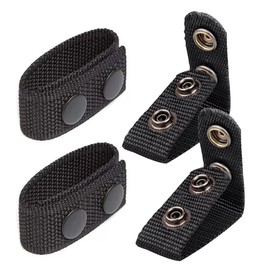 YaoooosF Double Snap Belt, Set of 4, Tactical Belt, Double Snap Belt, Fixed, Loop, Work Belt, Fastener, Safety Belt, Nylon Belt Keeper, Duty Gear Keeper, Outdoor Sports Belt (5.3 x 1.0 inches (13.5 x