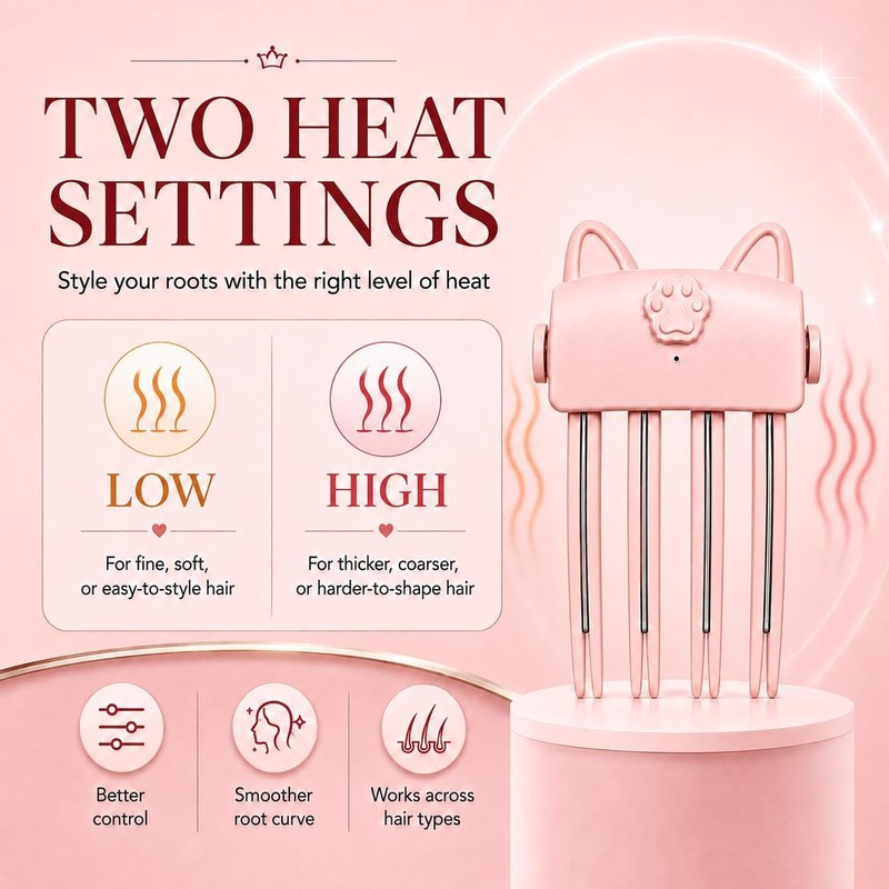 Cordless Electric Hair Volume Clip,Wireless Heated Volumizing Rroot Lift Clip