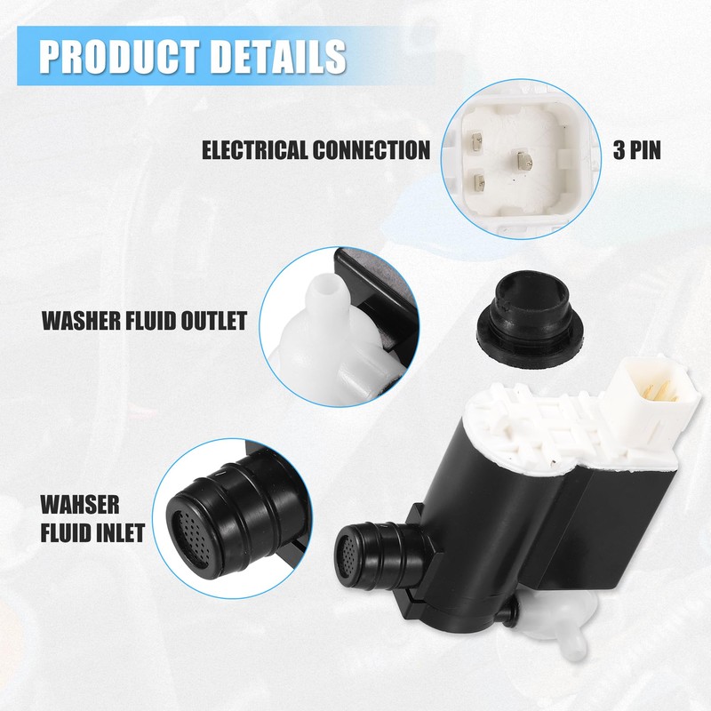 X AUTOHAUX Windshield Washer Motor Pump Fit for Kia Venga