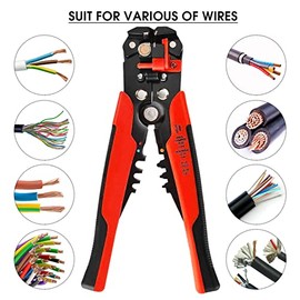 Pelacables de 8 pulgadas Alicates pelacables automáticos Herramienta de sujeción de cables Crimpadora de cables de aislamiento Cortador de cables de  
