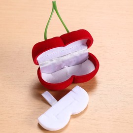 1 Piece Cherry Shaped Ring Box Cherry Shaped Earring Box Ring Display Box Jewelry Ring Box Case Necklace Case Jewelry Gift Box for Ring Earring at Engagement Wedding Valentine's Day, Red