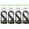 Nite Ize S-Biner Plastic No.4 Tactical Black Dual-Gated Carabiner (4-Pack)