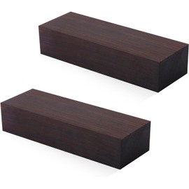 2Pcs Black Ebony Wood, 4.72 x 1.57 x 0.98 Ebony Wood Lumber Handle Plate for Music Instruments DIY Tools, Black Ebony Lumber Original Wood Timber for Wood Turning Blanks