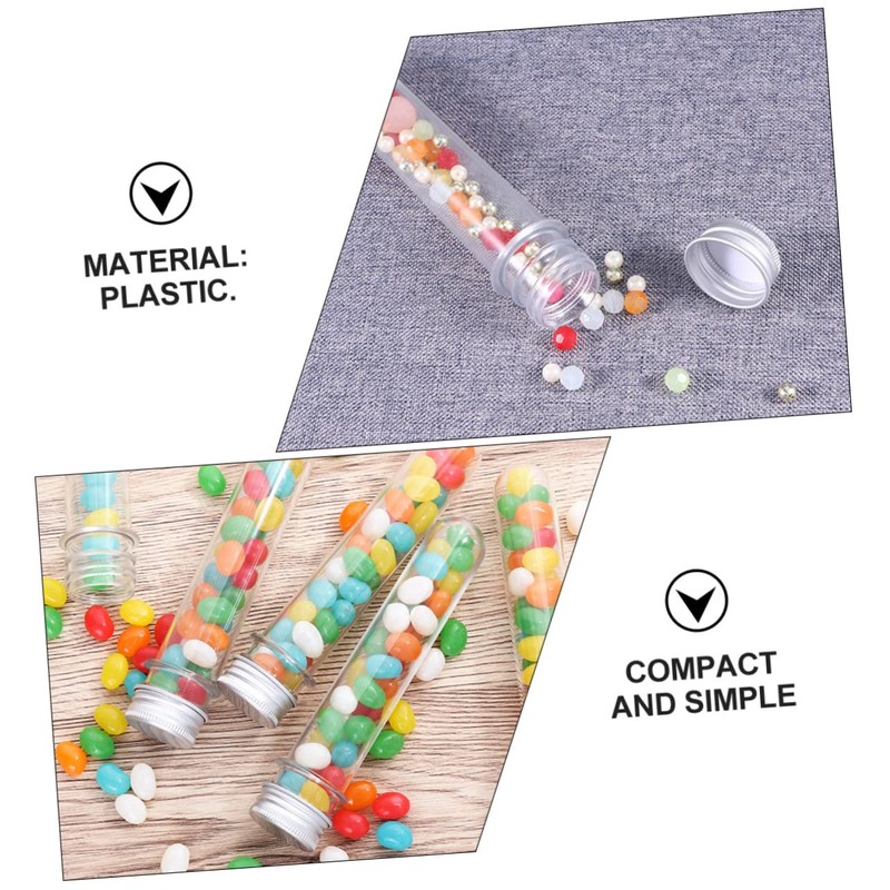 GLEAVI 18pcs Tube Bottles Cylindrical Storage Containers for Crafts Samples