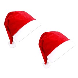 ROTDAM Christmas Hat Santa Hat Xmas Hat for Adults and Kids Christmas Caps Santa Claus Caps Christmas Party Supplies (Adults Size)