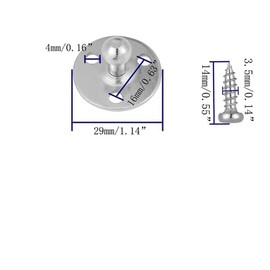 10mm Ball Studs and Screws Gas strut mounting Brackets for Lifting Brackets/Gas Struts/Gas Springs/Struts Round-Type (Pack of 4)