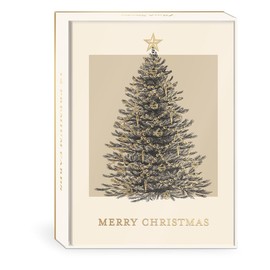 Punch Studio Christmas Tree Boxed Holiday Cards Set of 12 (50573)