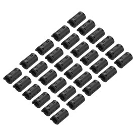 QUARKZMAN Ferrite Filter Toroidal Core RFI EMI Noise Reduction Cable Clip ID 11 mm for Electronic Devices Industrial Black Pack of 30