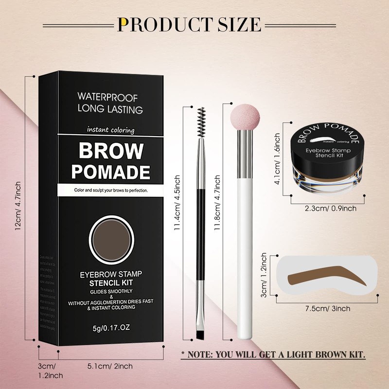 Eyebrow Stamp Stencil Kit - for Waterproof Eyebrows Makeup, Eyebrow