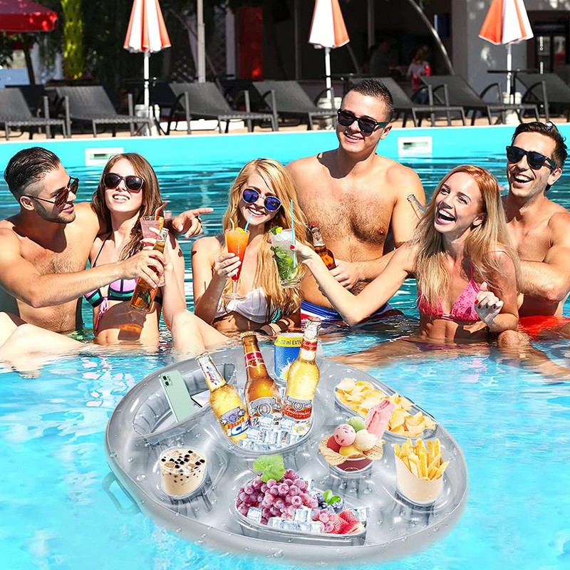Baanfly Inflatable Floating Drink Holder, Hot Tub Accessories, 8 Holes