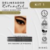 Delineador Retráctil Ojos Bissu Larga Duración Kit 3 Tonos