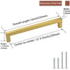 goldenwarm 5Pack 320mm Gold Kitchen Handles Gold Cupboard Handles Wardrobe