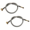 Pack of 2 Flexible Pipe Tap Connector Stainless Steel Braided