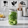 Galssmagic Mason Jars 16 oz with Airtight Lids and Bands,12