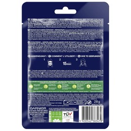Garnier Night Cloth Mask, Face Mask for Tired and Sensitive Skin, Regenerating and Moisturising, with Hyaluronic Acid, Deep Water and Cornflower Extract, Hydra Bomb, 28 g