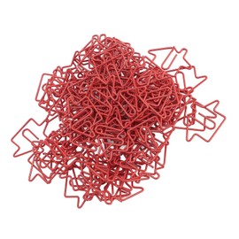 Fancy Paper Clips, Fancy Paperclips 100Pcs Multifunctional for Organizing Marking for Students Teachers (Red)