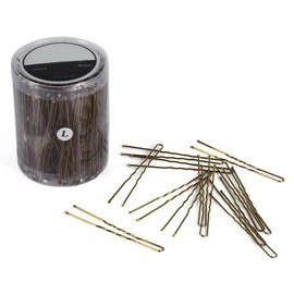 Horquillas en forma de U, Juego de 300 horquillas para el pelo para niñas y mujeres, Pinzas para el cabello, herramientas de peluquería con caja de almacenamiento, Oro L