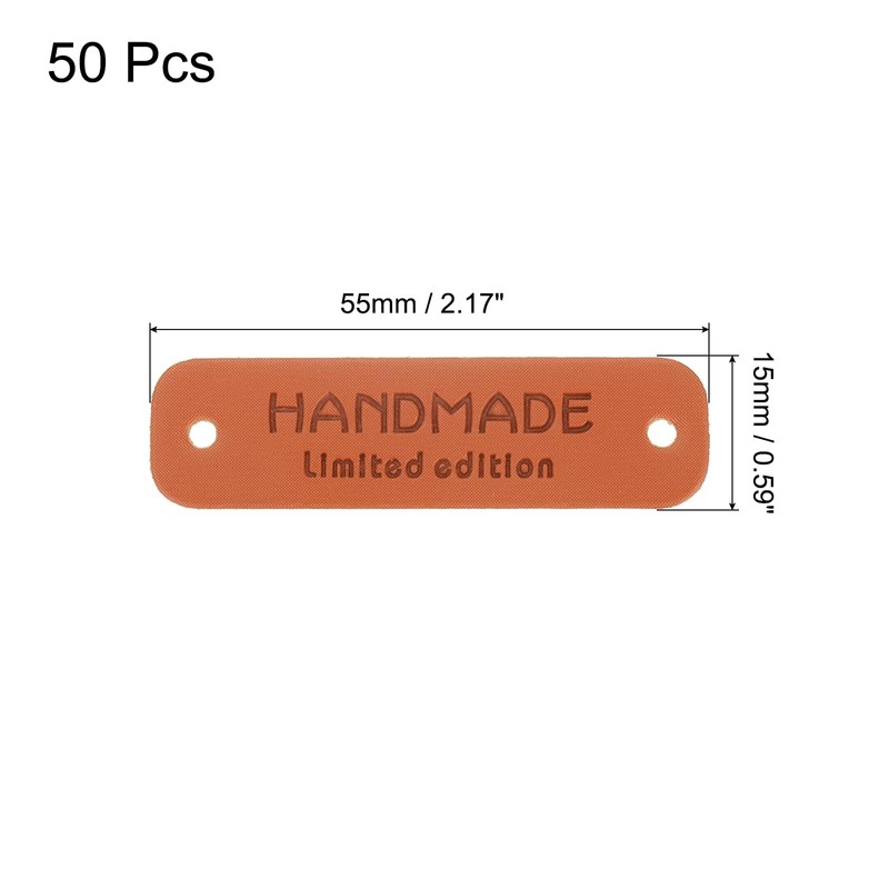 QUARKZMAN Pack of 50 Handmade Leather Labels for Sewing Handmade