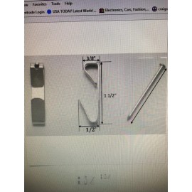 Unbranded 50 lb Wall Picture Hanger Hooks (10 Hooks Per Purchase)