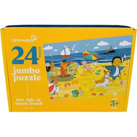 Upbounders Low Tide at Ocean Beach - 24 Piece Beginner Puzzle, Ages 3 and up (Multicultural)