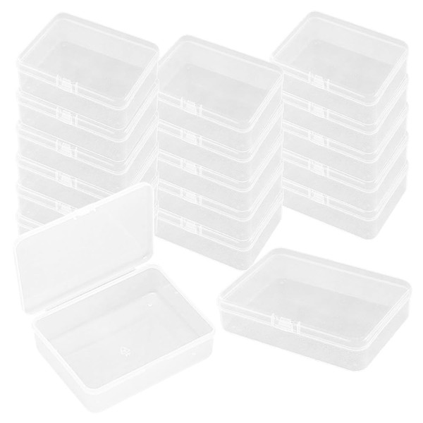 WYAN 18Pcs Transparent Boxes, Bead Storage Box, Containers Rectangle, Containers