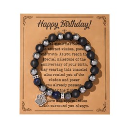 Happy Birthday Gifts for Women Men Bracelet Dog Cat Lover Birthday Gift Ideas Male Female Bday Gifts for Friend Coworker Husband Boyfriend Girlfriend Bday Present for Cat Dog Mom Dad Birthdate Present