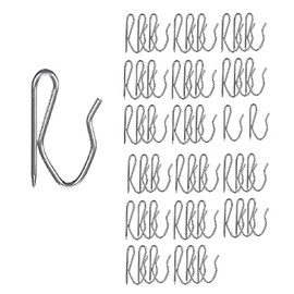Merriway BH07023 (50 Pcs) Heavy Duty Zinc Metal Pin Drapery Curtain Hooks for Pencil Pinch Pleat - Pack of 50 Pieces