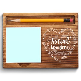 Social Worker Sticky Note Holder, Social Worker Appreciation Thank You Gifts, Social Worker Office Desk Decor Self-Stick Note Pad Holders ZSS74
