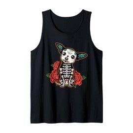 Calavera Chihuahua Playful Colorful Cute Dia De Los Muertos Tank Top