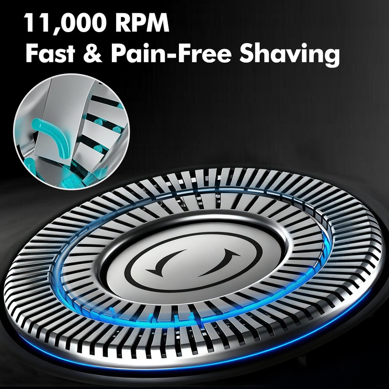 Electric Razor for Men Flynth 3-in-1 Cordless Shaver 3-Blade Rotary