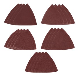 VGOL 50pcs Multi Tool Accessory Triangle Sandpaper 8080mm Gravel 40/60/80/120/240 Quick Replacement Sandpaper Compatible with Dewalt Compatible with Bosch
