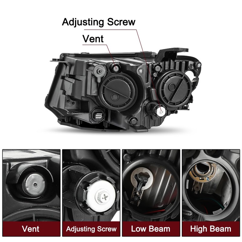 JSBOYAT Halogen Headlight Assembly Replacement for 2017 2018 2019 2020