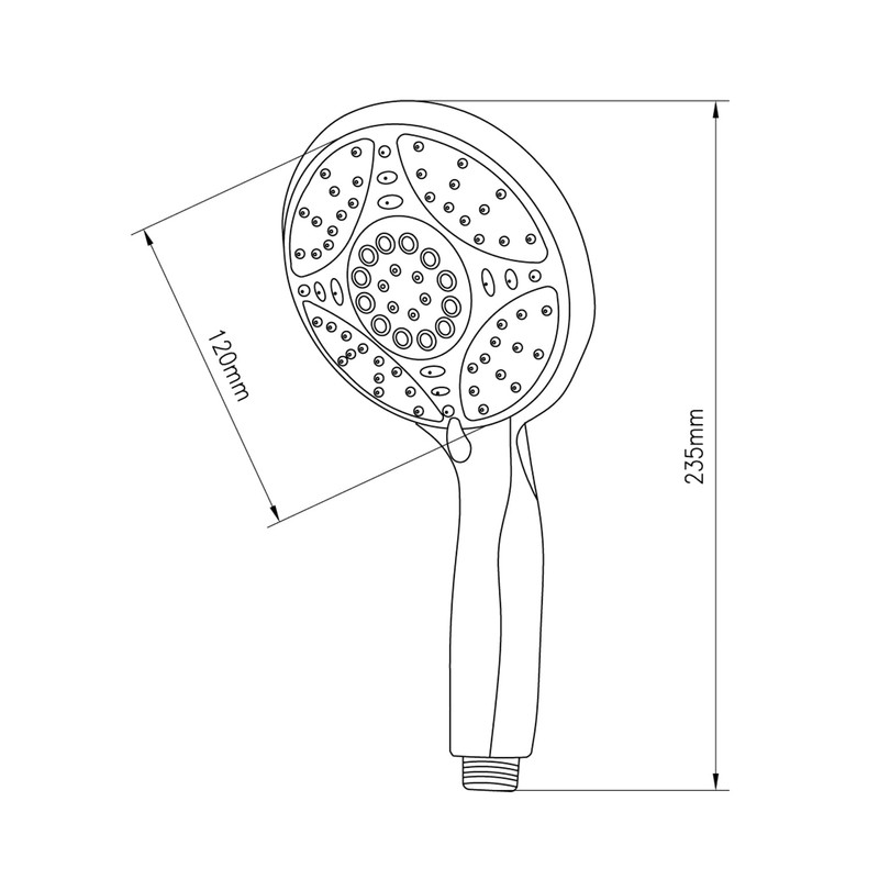 DP Bath RY-H215 Shower Handle - Silver