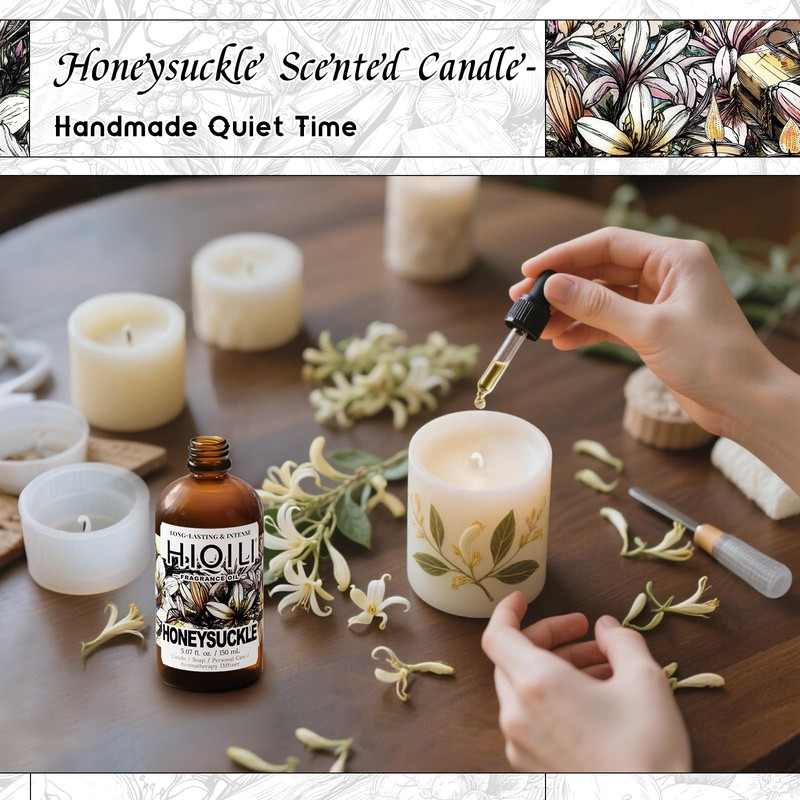 HIQILI Honeysuckle Fragrance Oil for Home Diffuser, Perfect for Candle