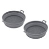 2 Pcs Silicone Air Cooker Pot With Handle Round Fryer