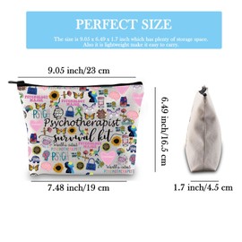 JTOUK Psychotherapist Gift Mental Health Therapist Makeup Bag Psychotherapist Survival kit Thank You Gift for Psychological Counselor Teacher (Psychotherapist Bag EU)