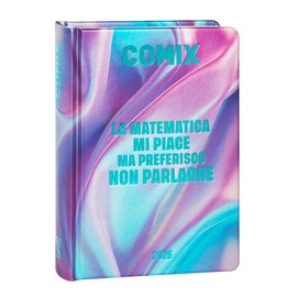 Comix - Tageskalender 16 Monate, Schülerkalender 2025-2026, mit festem Einband, ideal für die Mittel- und Oberschule, 13 x 17,8 cm, Wave